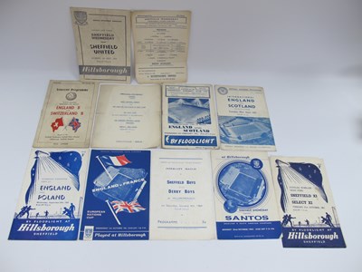 Lot 743 - Programmes at Hillsborough, including 1959...
