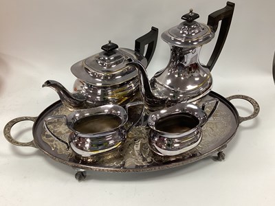 Lot 1276 - Viners Four Piece Plated Tea Service on an...