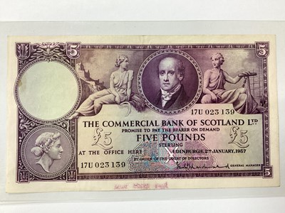 Lot 549 - A Commercial Bank Of Scotland £5 Banknote,...
