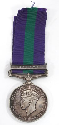 Lot 589 - General Service Medal GVIR RAOC Malaya clasps...