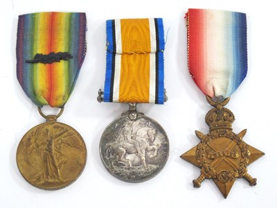 Lot 594 - WWI King's Royal Rifle Corps Medal Trio,...