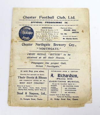 Lot 787 - 1930-31 Chester v. Port Vale Programme for the...