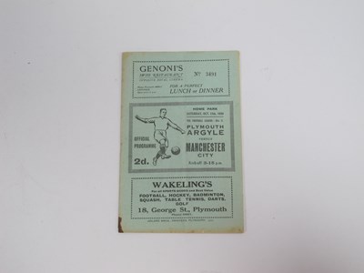 Lot 841 - 1938-39 Plymouth Argyle v Manchester City...