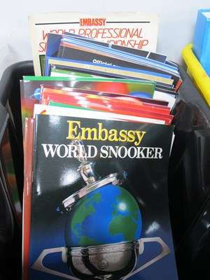 Lot 497 - Snooker Programmes World Championship at...