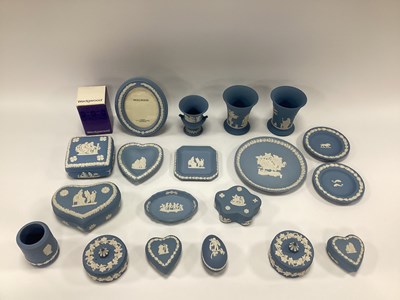 Lot 1166 - Wedgwood Jasperware in Pale Blue comprising of...