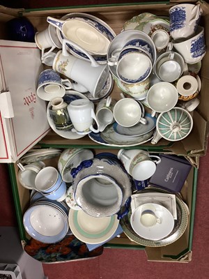 Lot 1043 - Doulton blue and white part tea service, other...