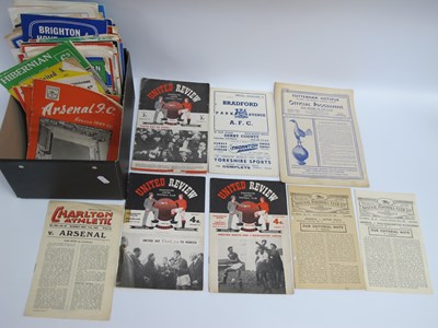 Lot 823 - Arsenal Programmes 1946-7 v Aston Villa (punch...