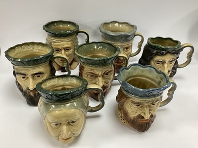 Lot 1201 - Seven Kingston Pottery Toby Jugs: 'Victoria,...