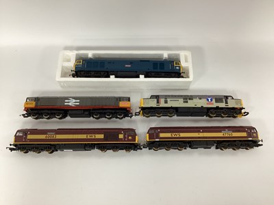 Lot 592 - Five 'OO' Gauge/4mm Unboxed Co-Co Diesel...