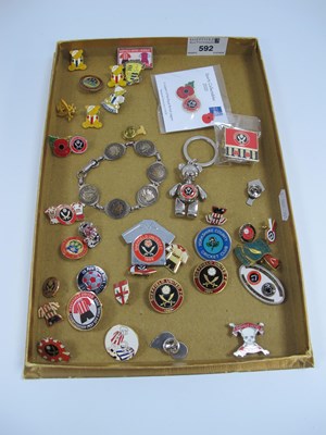 Lot 592 - Lapel Badges - Sheffield United (29) and key...