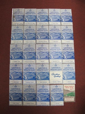 Lot 767 - Sheffield Wednesday 1954-5 Home Programmes,...