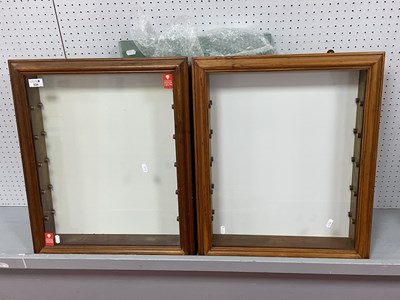 Lot 534 - Two Glazed Wooden Display Cabinets with Ten...