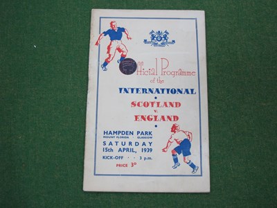 Lot 649 - 1938-9 Scotland v. England Programme at...