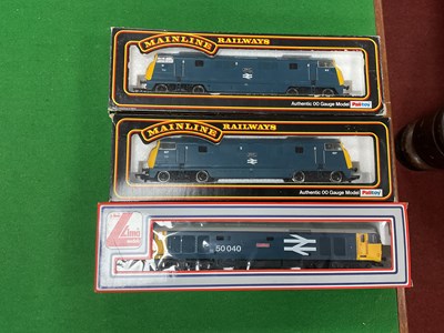 Lot 635 - Three boxed 00 gauge BR blue diesels: two...