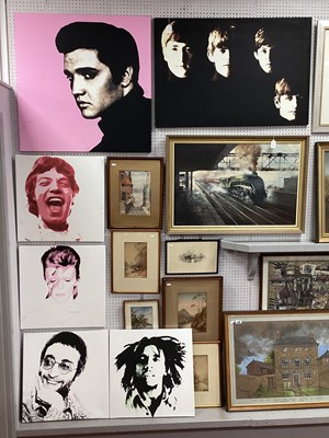 Lot 1472 - Frameless Prints of Musical Icons - The...