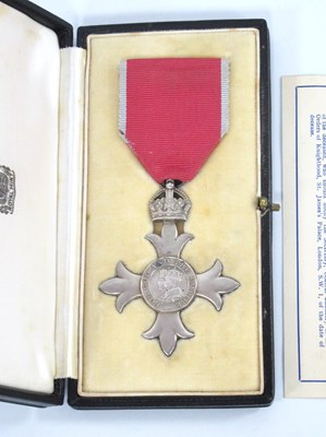 Lot 584 - MBE Medal 2nd Type Civilian Issue in Royal...