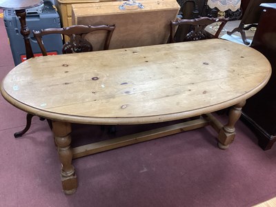 Lot 1601 - Pine Drop Leaf Table, with a moulded edge on...