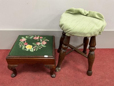 Lot 1624 - XIX Century Ash-elm 'Boston' Stool, on turned...