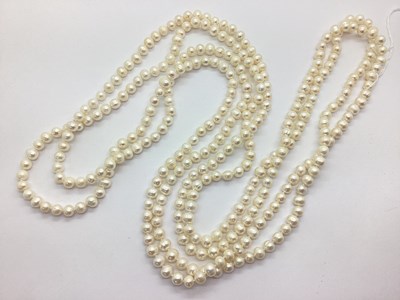 Lot 144 - A Pearl Bead Opera Length Necklace,...
