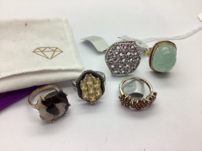 Lot 151 - A Collection of Modern "925" and Other Stone...