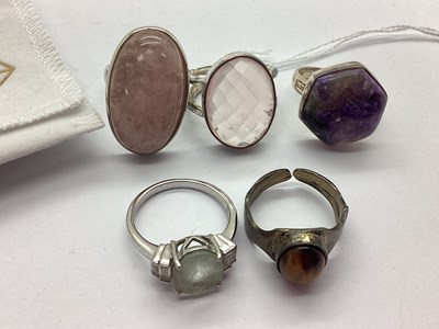 Lot 150 - A Collection of Modern "925" and Other Stone...
