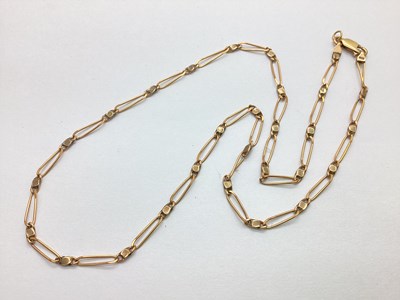 Lot 90 - A Fancy Link Chain, stamped "Italy 9K"...