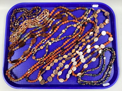 Lot 198 - A Collection of Modern Hardstone Necklaces, to...