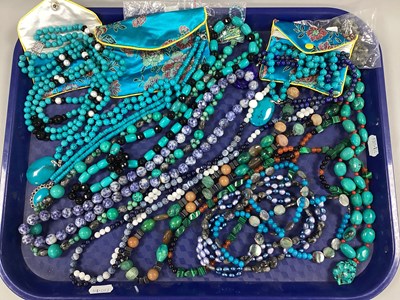 Lot 254 - A Collection of Modern Hardstone Necklaces, to...