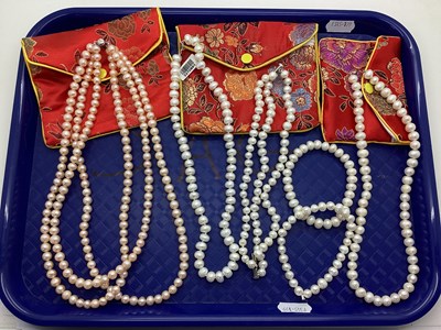 Lot 240 - A Collection of Pearl Bead Jewellery, to...
