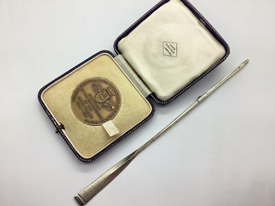 Lot 16 - A Victorian Hallmarked Silver Model Oar,...