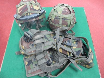 Lot 475 - British Army MKVI Combat Helmet with Riot...