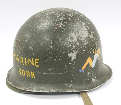 Lot 462 - United States M1 Combat Helmet and Liner, with...