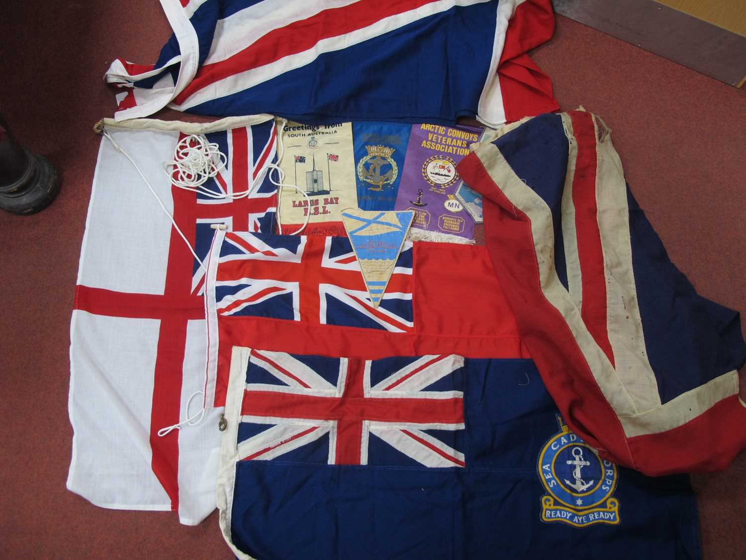 Lot 409 - British Union Flag, approximately 137 x 225cm,...