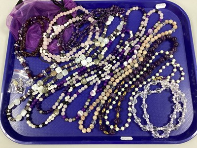 Lot 242 - An Assortment of Modern Hardstone Jewellery,...