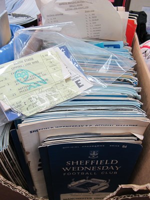 Lot 523 - Sheffield Wednesday Programmes, mainly home's...