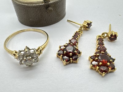 Lot 67 - A 9ct Gold Stone Set Cluster Ring, of...