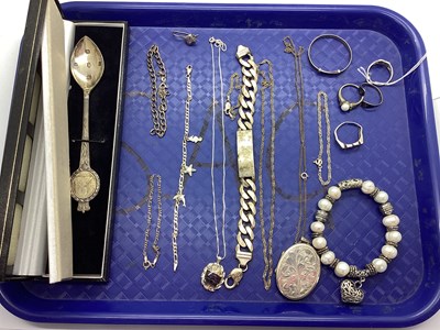 Lot 154 - An Assortment of "925" and Other Jewellery, to...
