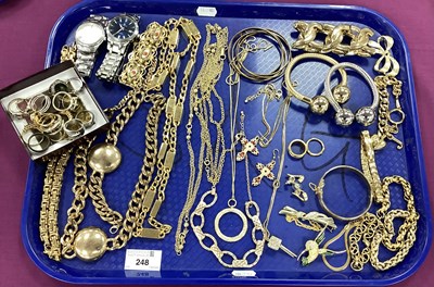 Lot 248 - A Collection of Modern Gilt Coloured Jewellery,...