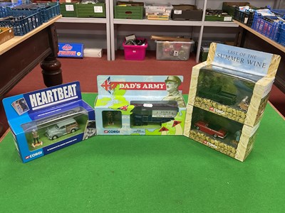 Lot 452 - Four Corgi TV Themed Diecast Model Vehicles...