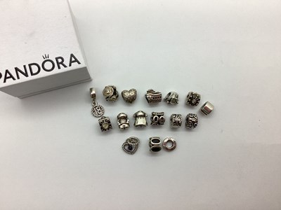 Lot 236 - Pandora; A Small Collection of Sliding Charms,...