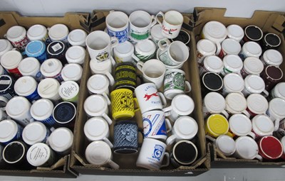Lot 320 - Pottery Football Mugs, alphabetically sorted...