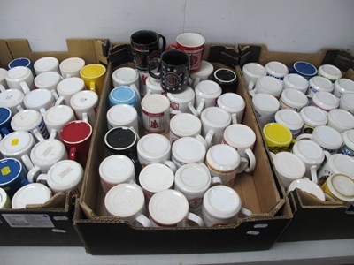 Lot 360 - Pottery Football Mugs, alphabetically sorted...