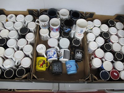 Lot 318 - Pottery Football Mugs, alphabetically sorted,...