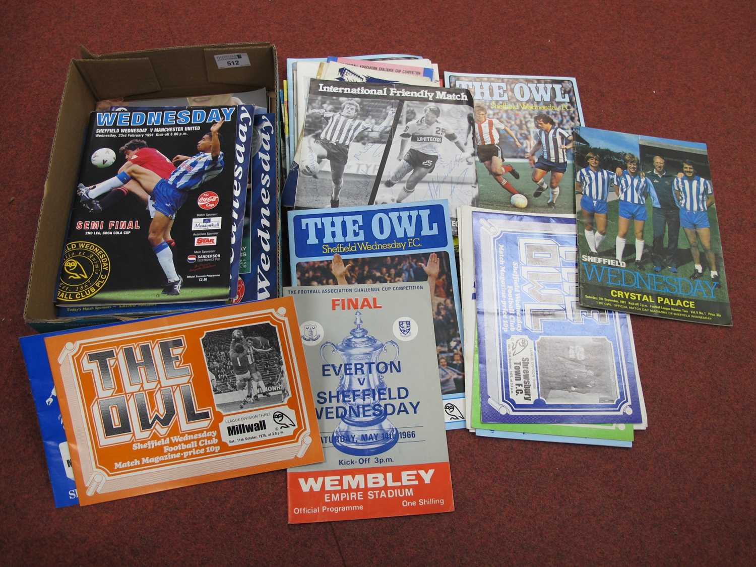 Lot 512 Sheffield Wednesday Programmes 1966 Cup