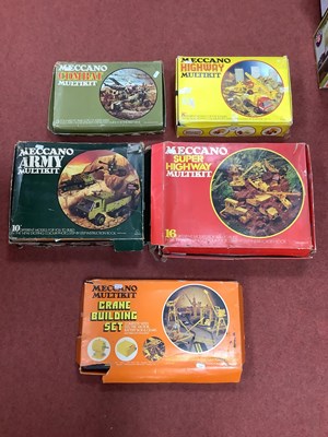 Lot 699 - Five Circa 1970's Meccano Kits to include #16...