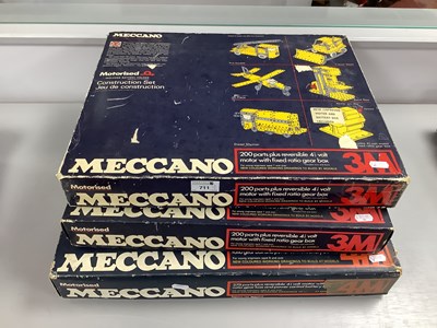 Lot 711 - Three Circa 1970's Motorised Meccano Sets...