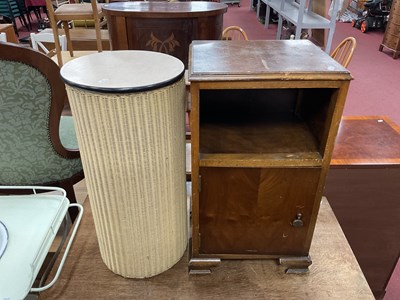Lot 1592 - Lloyd Loom Lusty Linen Box of Cylindrical Form,...