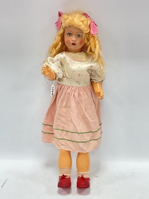 Lot 1387A - A Mid XX Century Compostion Doll, sleepy eyes,...