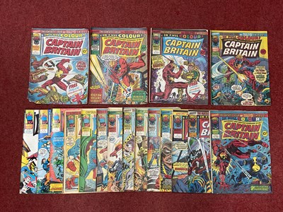 Lot 869 - Eighteen Captain Britain Comics by Marvel U.K....