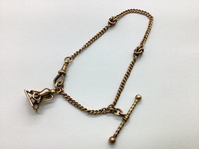 Lot 80 - An Antique Curb Link Watch Chain Bracelet...